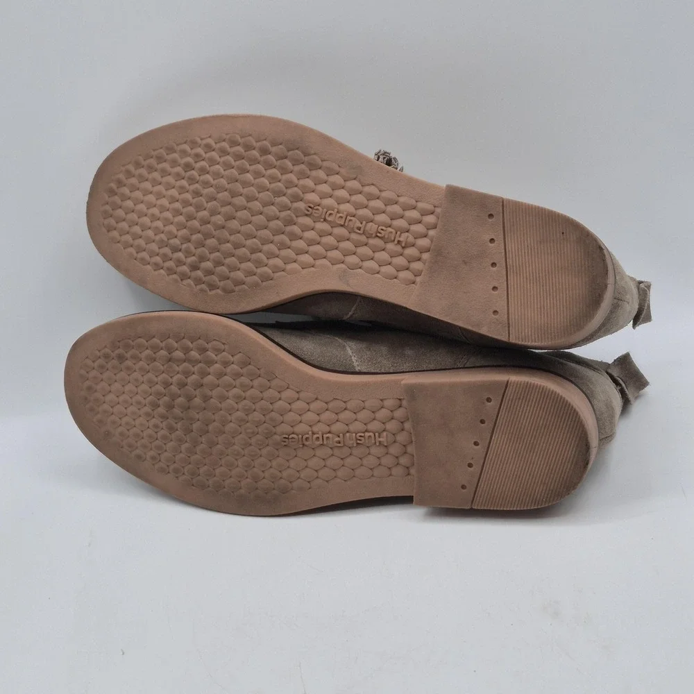 Hush Puppies Chukka Boots‎ Mens Size 10 Taupe Suede Desert Lace Up Tassel Ankle